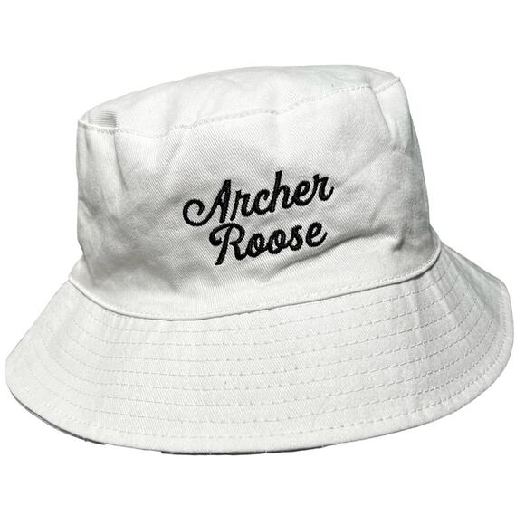 Archer Roose Moose Elk Reversible Bucket Hat Unisex Cap Beach White & Black NEW - Picture 1 of 9
